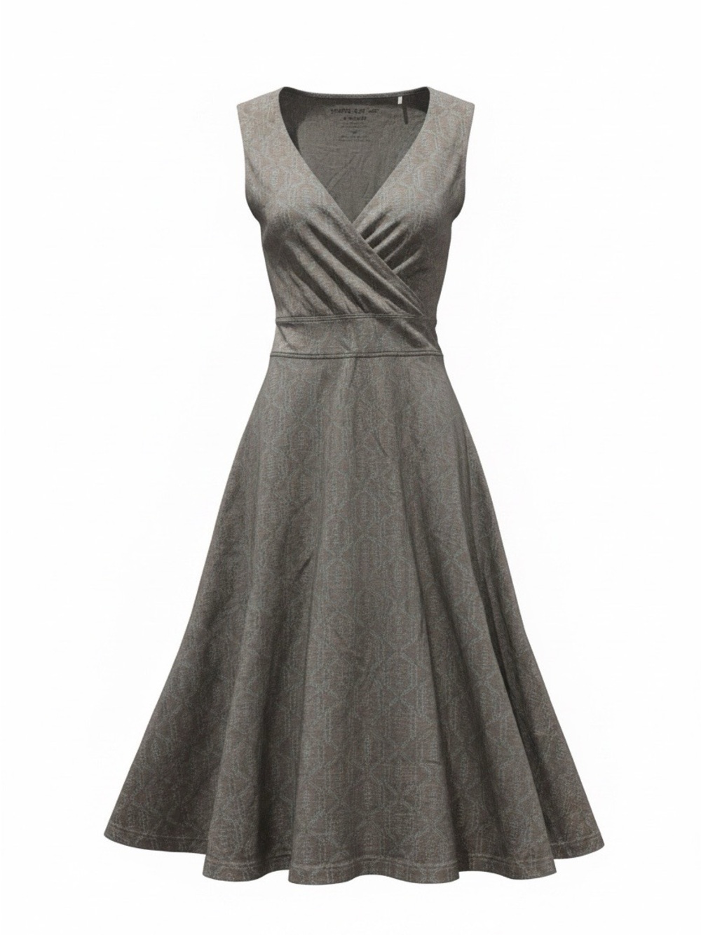 Toad&Co Grey Sleeveless Wrap-Front Midi Dress